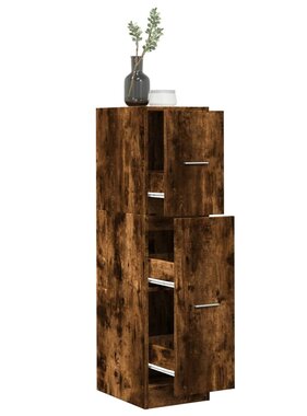 VidaXL Apothekerskast 30x41x118 cm bewerkt hout gerookt eikenkleurig