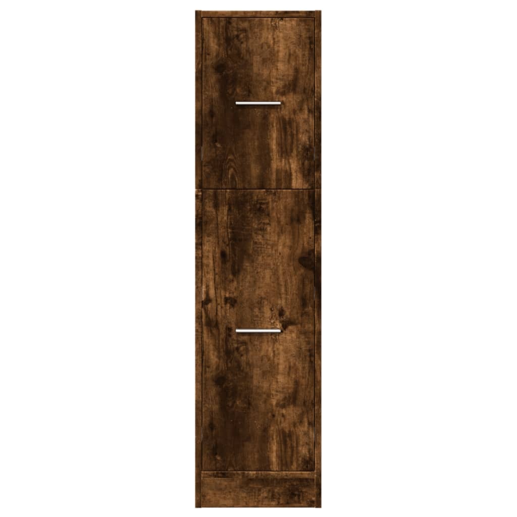 VidaXL Apothekerskast 30x41x118 cm bewerkt hout gerookt eikenkleurig