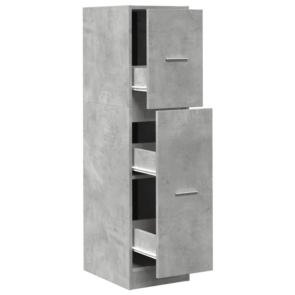 VidaXL Apothekerskast 30x41x118 cm bewerkt hout betongrijs