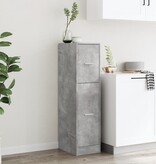 VidaXL Apothekerskast 30x41x118 cm bewerkt hout betongrijs