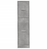 VidaXL Apothekerskast 30x41x118 cm bewerkt hout betongrijs