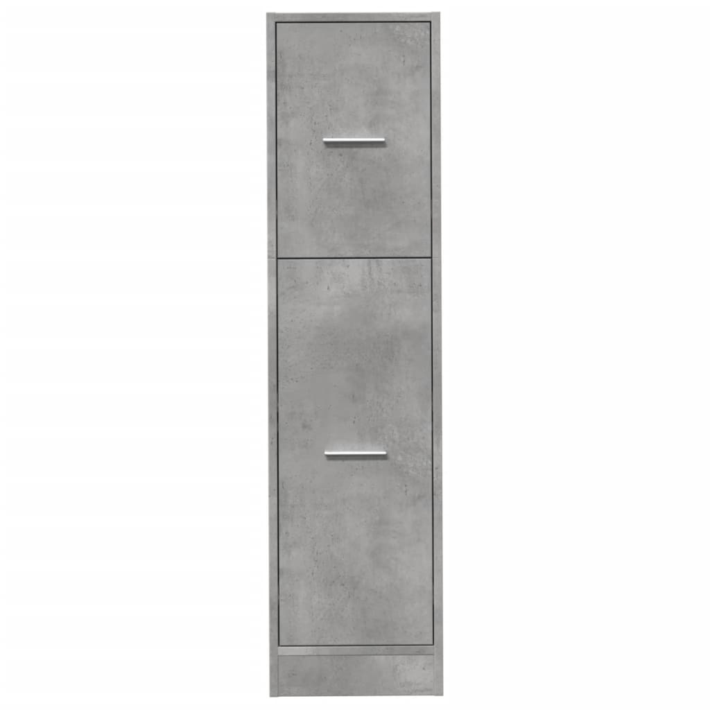 VidaXL Apothekerskast 30x41x118 cm bewerkt hout betongrijs