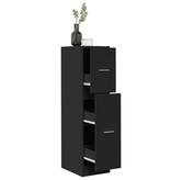 VidaXL Apothekerskast 30x41x118 cm bewerkt hout zwart
