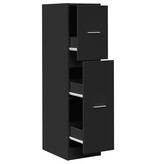 VidaXL Apothekerskast 30x41x118 cm bewerkt hout zwart