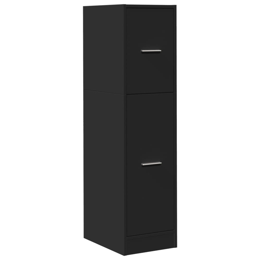 VidaXL Apothekerskast 30x41x118 cm bewerkt hout zwart
