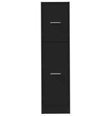 VidaXL Apothekerskast 30x41x118 cm bewerkt hout zwart