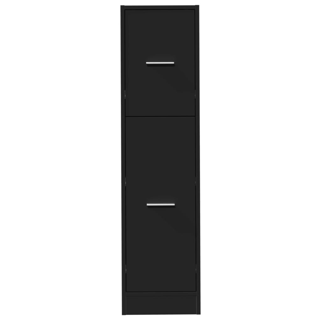 VidaXL Apothekerskast 30x41x118 cm bewerkt hout zwart