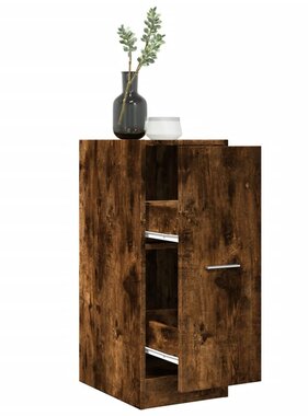 VidaXL Apothekerskast 30x41x77,5 cm bewerkt hout gerookt eikenkleurig