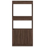 VidaXL Hoge kast 63x33x140 cm bewerkt hout bruin eikenkleurig