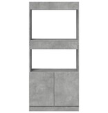 VidaXL Hoge kast 63x33x140 cm bewerkt hout betongrijs