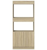 VidaXL Hoge kast 63x33x140 cm bewerkt hout sonoma eikenkleurig