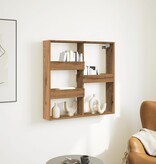 VidaXL Wandkast 80x15x80 cm bewerkt hout artisanaal eikenkleur