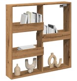 VidaXL Wandkast 80x15x80 cm bewerkt hout artisanaal eikenkleur