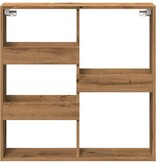 VidaXL Wandkast 80x15x80 cm bewerkt hout artisanaal eikenkleur