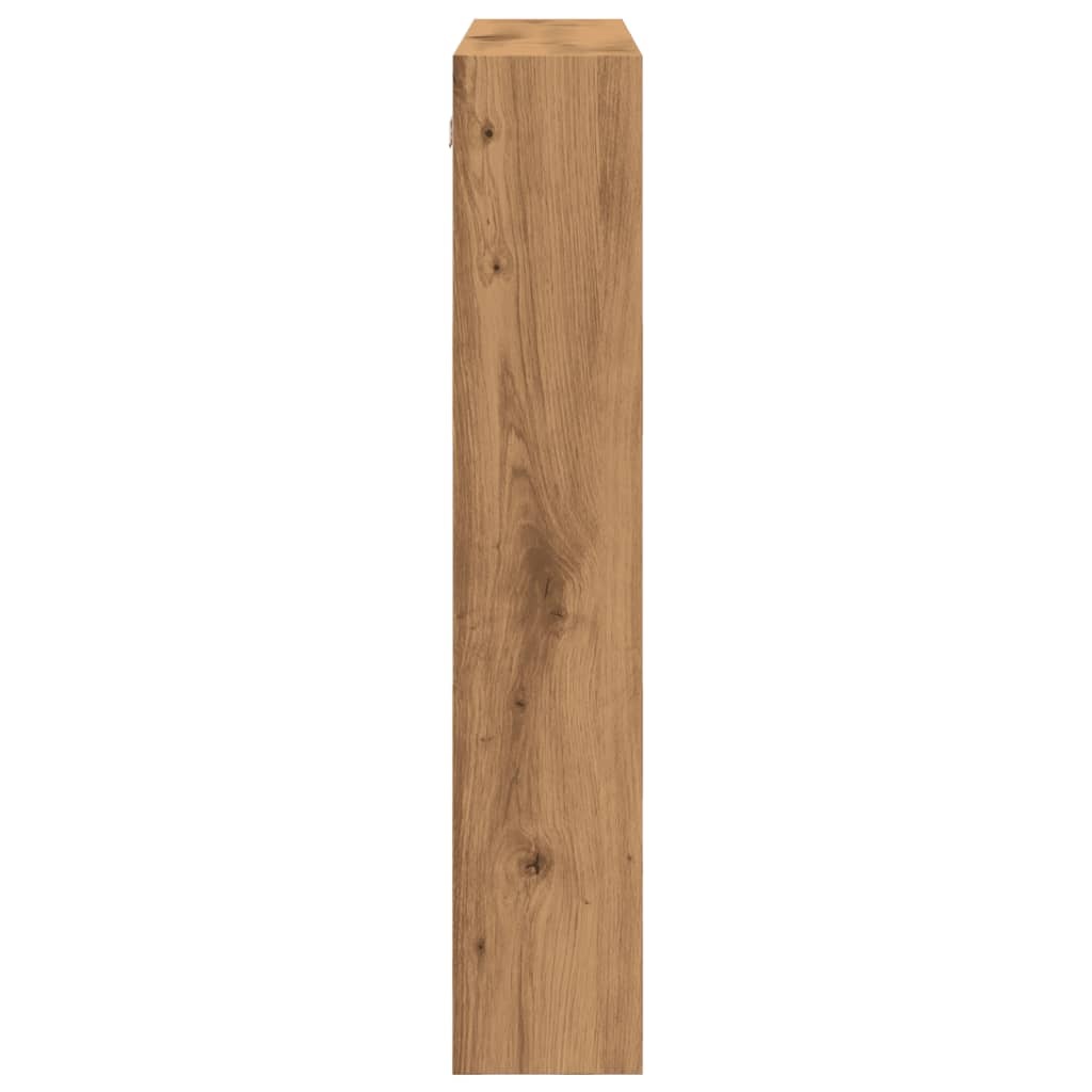 VidaXL Wandkast 80x15x80 cm bewerkt hout artisanaal eikenkleur