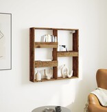 VidaXL Wandkast 80x15x80 cm bewerkt hout oud houtkleurig