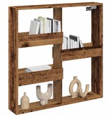 VidaXL Wandkast 80x15x80 cm bewerkt hout oud houtkleurig