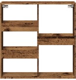 VidaXL Wandkast 80x15x80 cm bewerkt hout oud houtkleurig
