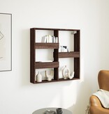 VidaXL Wandkast 80x15x80 cm bewerkt hout bruin eikenkleur