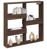 VidaXL Wandkast 80x15x80 cm bewerkt hout bruin eikenkleur