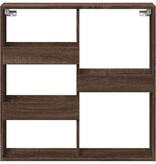 VidaXL Wandkast 80x15x80 cm bewerkt hout bruin eikenkleur