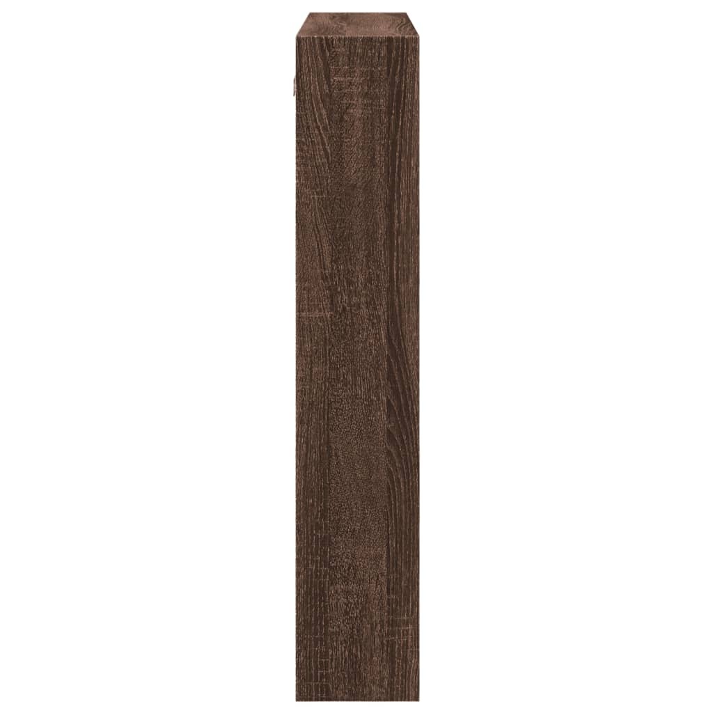 VidaXL Wandkast 80x15x80 cm bewerkt hout bruin eikenkleur
