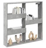 VidaXL Wandkast 80x15x80 cm bewerkt hout betongrijs