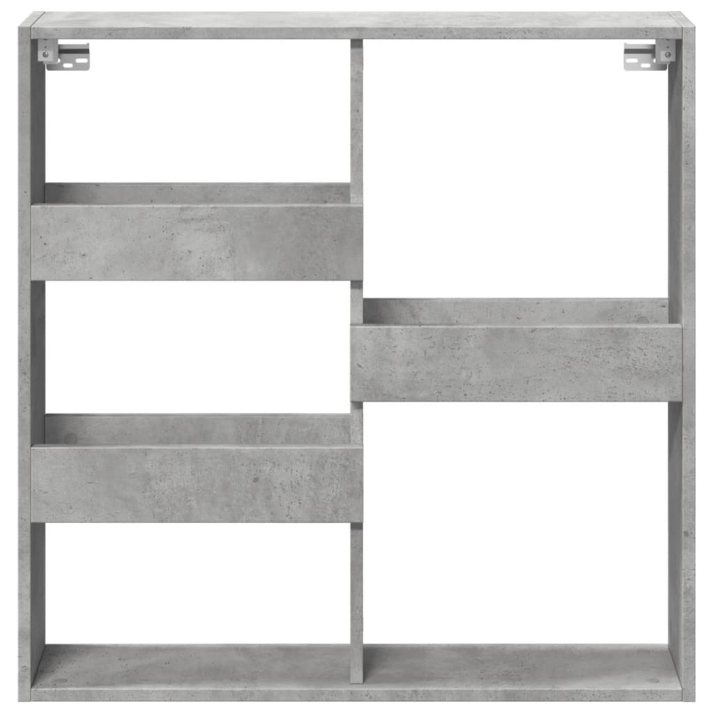 VidaXL Wandkast 80x15x80 cm bewerkt hout betongrijs