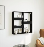 VidaXL Wandkast 80x15x80 cm bewerkt hout zwart