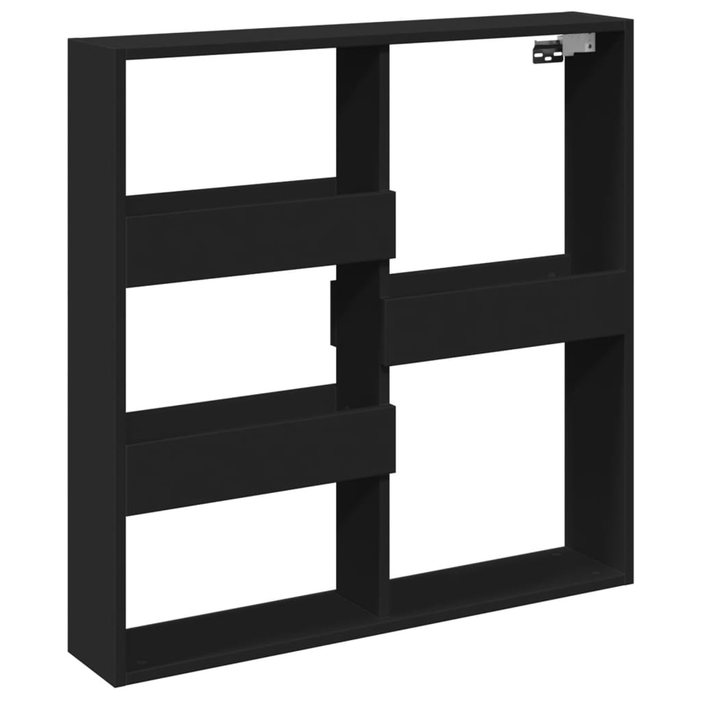 VidaXL Wandkast 80x15x80 cm bewerkt hout zwart