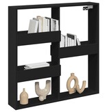 VidaXL Wandkast 80x15x80 cm bewerkt hout zwart
