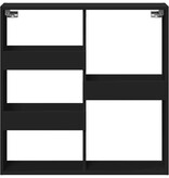 VidaXL Wandkast 80x15x80 cm bewerkt hout zwart