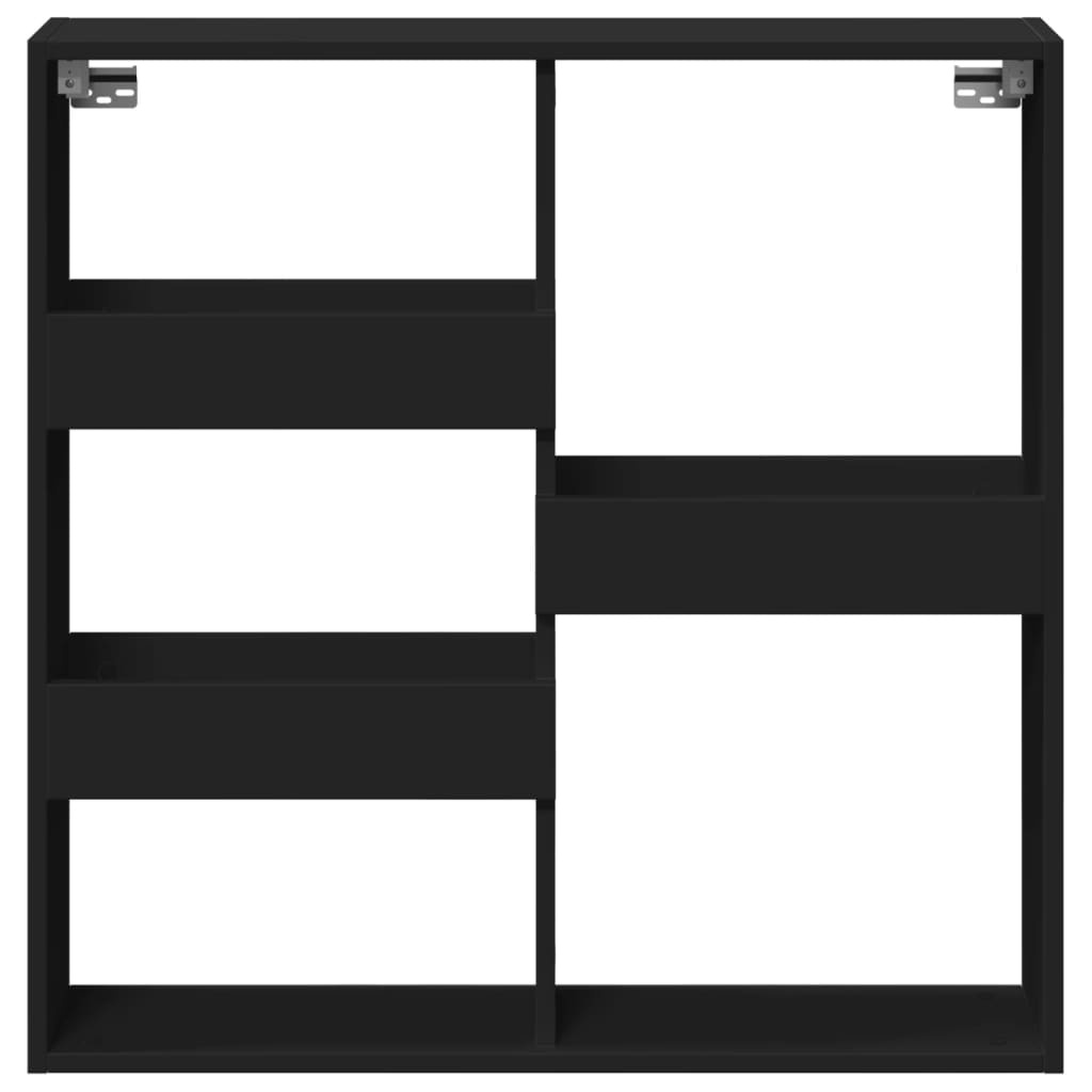 VidaXL Wandkast 80x15x80 cm bewerkt hout zwart