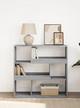 VidaXL Boekenkast / kamerscherm 100x33x94,5 cm grijs sonoma eiken