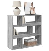 VidaXL Boekenkast / kamerscherm 100x33x94,5 cm grijs sonoma eiken
