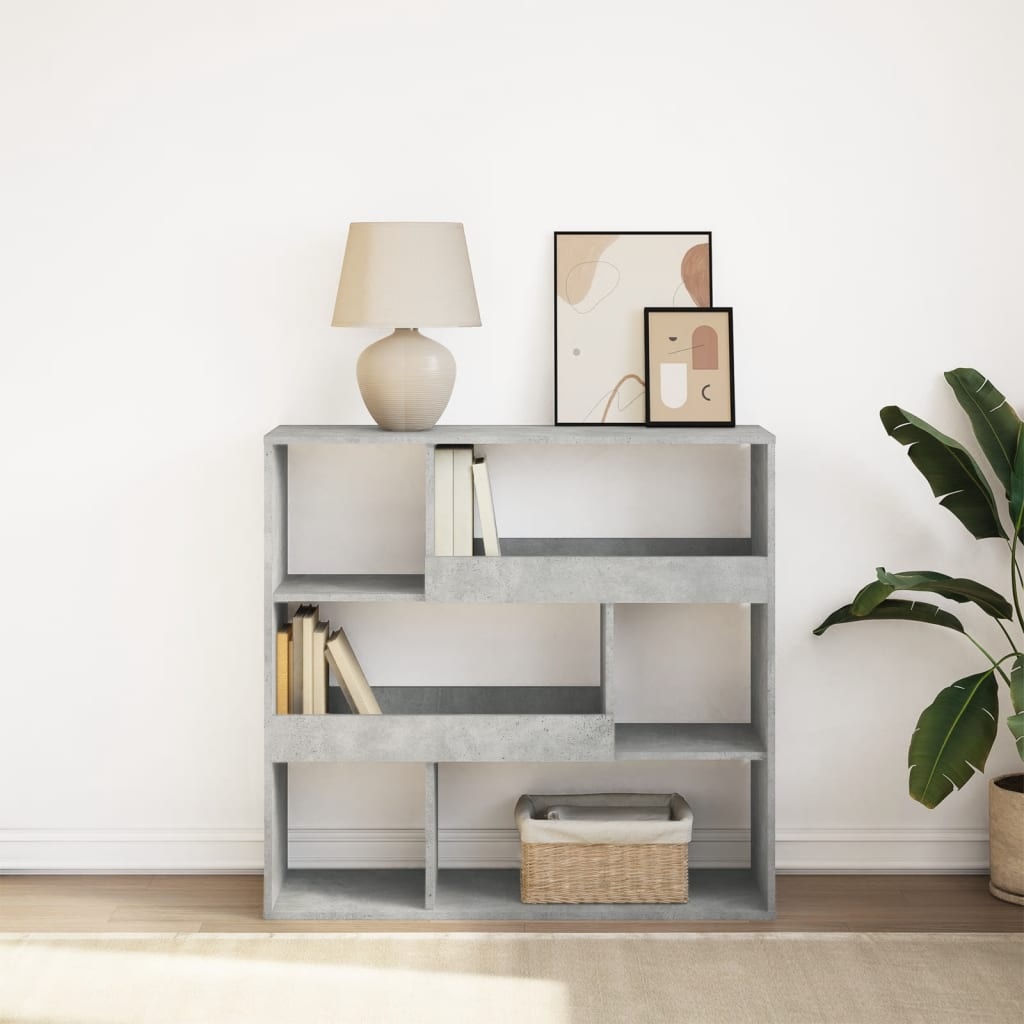 VidaXL Boekenkast / kamerscherm 100x33x94,5 cm betongrijs