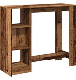 VidaXL Bartafel met schap 124x46x103,5 cm bewerkt hout oud houtkleurig