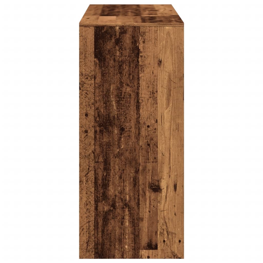 VidaXL Bartafel met schap 124x46x103,5 cm bewerkt hout oud houtkleurig