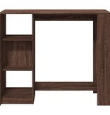 VidaXL Bartafel met schap 124x46x103,5 cm bewerkt hout bruin eiken