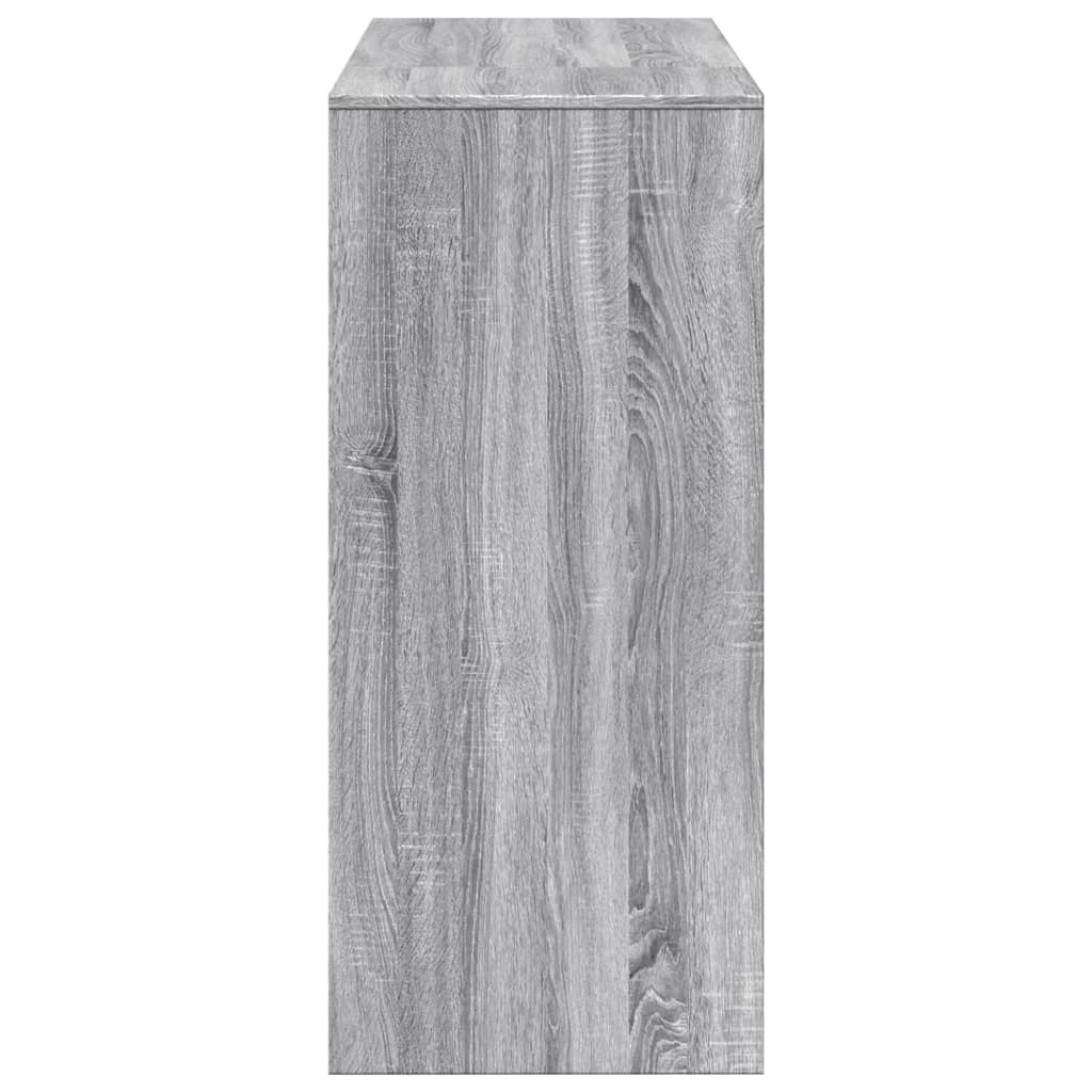 VidaXL Bartafel met schap 124x46x103,5 cm bewerkt hout grijs sonoma
