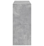 VidaXL Bartafel met schap 124x46x103,5 cm bewerkt hout betongrijs