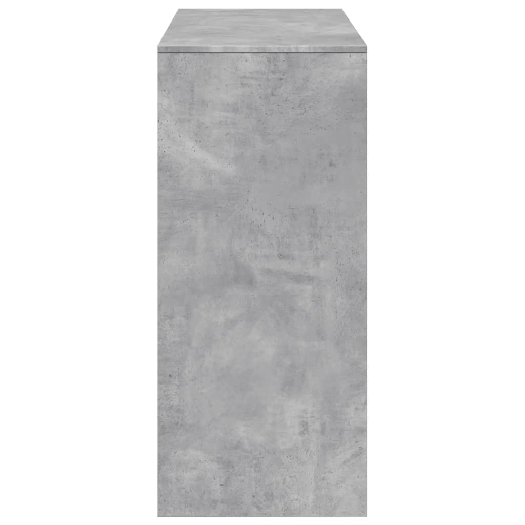 VidaXL Bartafel met schap 124x46x103,5 cm bewerkt hout betongrijs