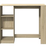 VidaXL Bartafel met schap 124x46x103,5 cm hout sonoma eikenkleur