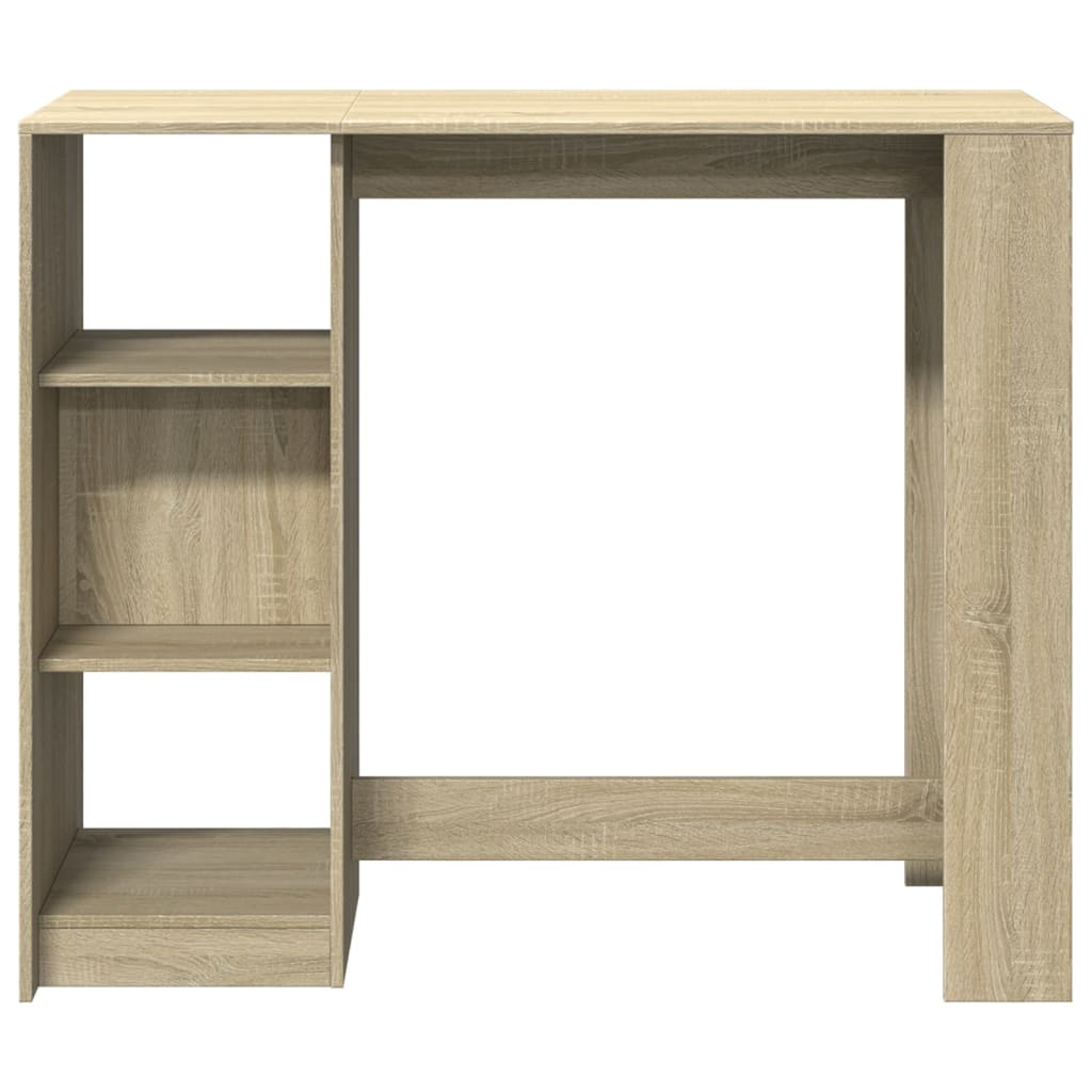 VidaXL Bartafel met schap 124x46x103,5 cm hout sonoma eikenkleur