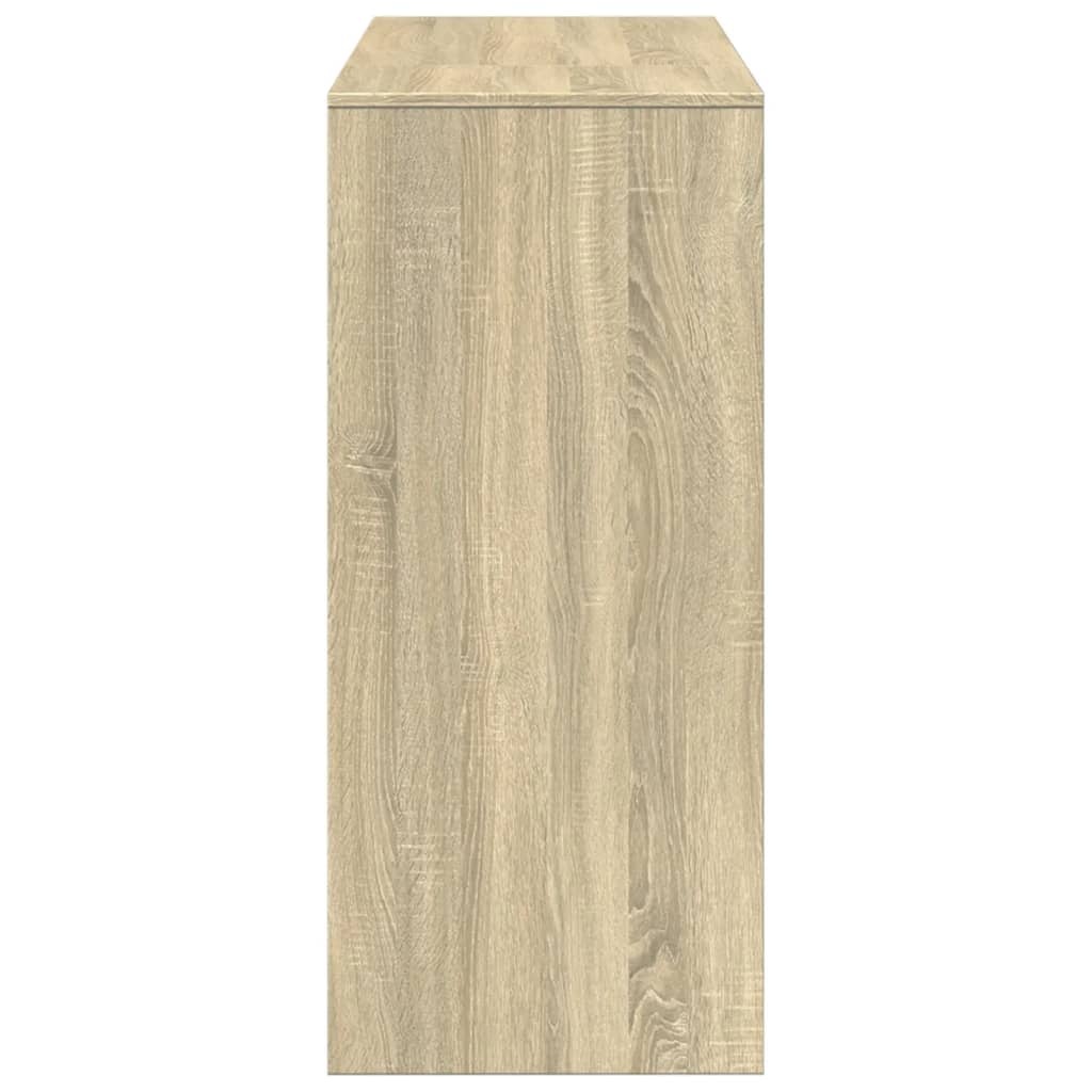 VidaXL Bartafel met schap 124x46x103,5 cm hout sonoma eikenkleur
