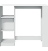 VidaXL Bartafel met schap 124x46x103,5 cm bewerkt hout wit