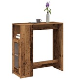 VidaXL Bartafel met rekken 101x40x103,5 cm bewerkt hout oud houtkleur