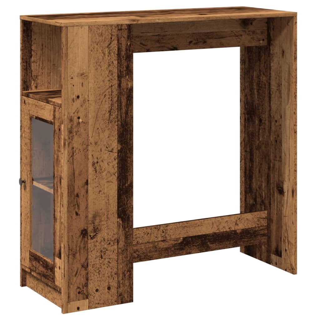 VidaXL Bartafel met rekken 101x40x103,5 cm bewerkt hout oud houtkleur