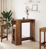 VidaXL Bartafel met rekken 101x40x103,5 cm bewerkt hout oud houtkleur
