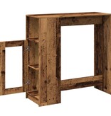 VidaXL Bartafel met rekken 101x40x103,5 cm bewerkt hout oud houtkleur